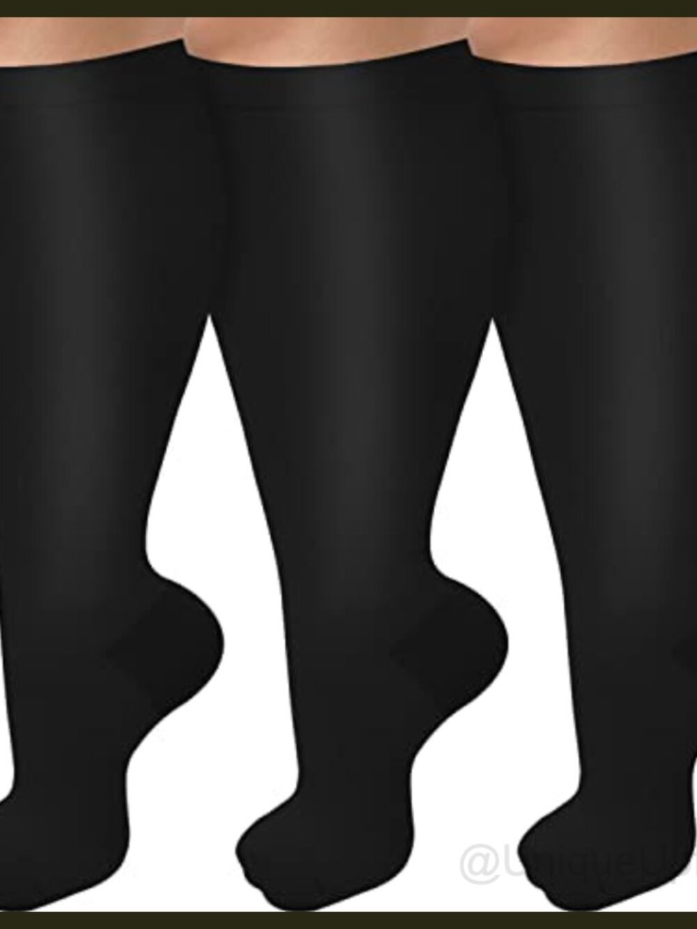 Wide Calf Compression Socks Plus Size Knee High Stockings Nylon